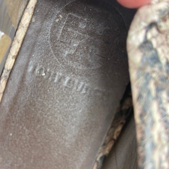 Tory Burch Reva Tan Snakeskin Ballet Flats 7.5 - Picture 5 of 7